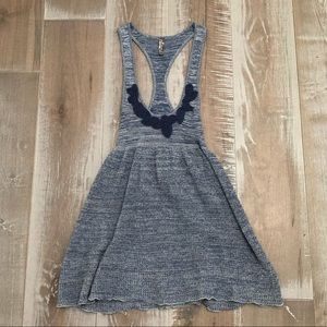 Free People knit spacedye racerback w/ embroidery